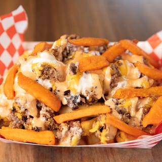 Loaded sweet potato fries
