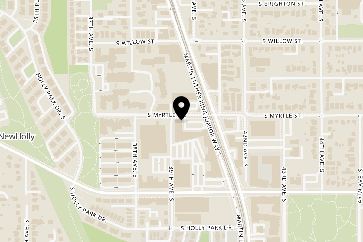 Map showing the location of SMA5H SMA5H Seattle on 7101 Martin Luther King Jr Way S UNIT 107 in Seattle